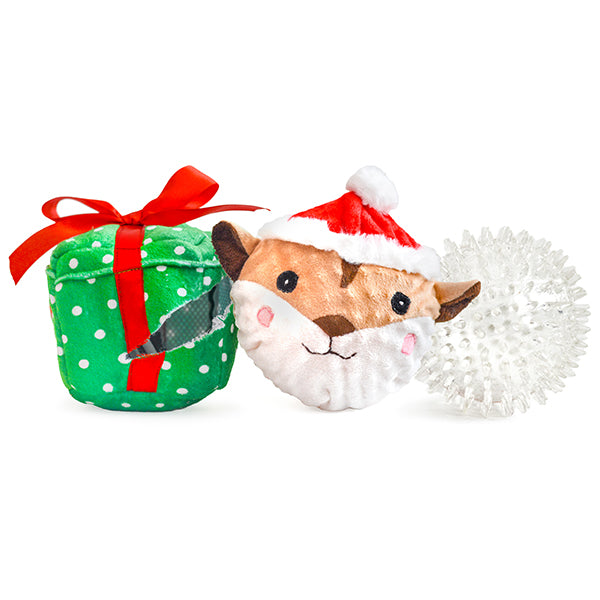 Squirrel in a Present Prickle Ball 5"